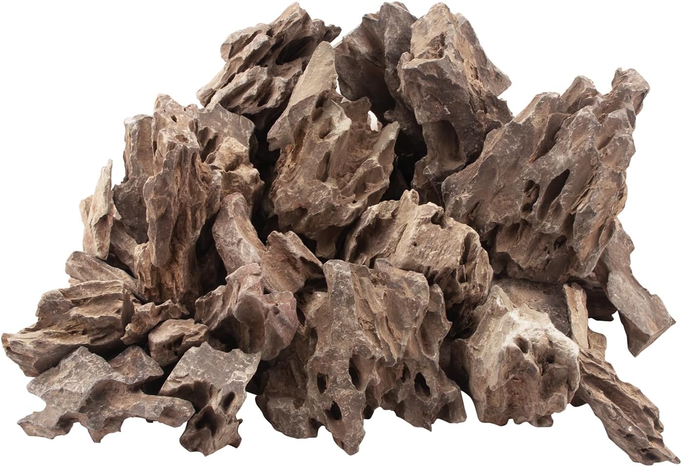 18.1 Pounds Natural Dragon Stones for Aquascaping Terrariums,Aquarium Dragon Ohko Rock (2.1 to 7.2 inch)