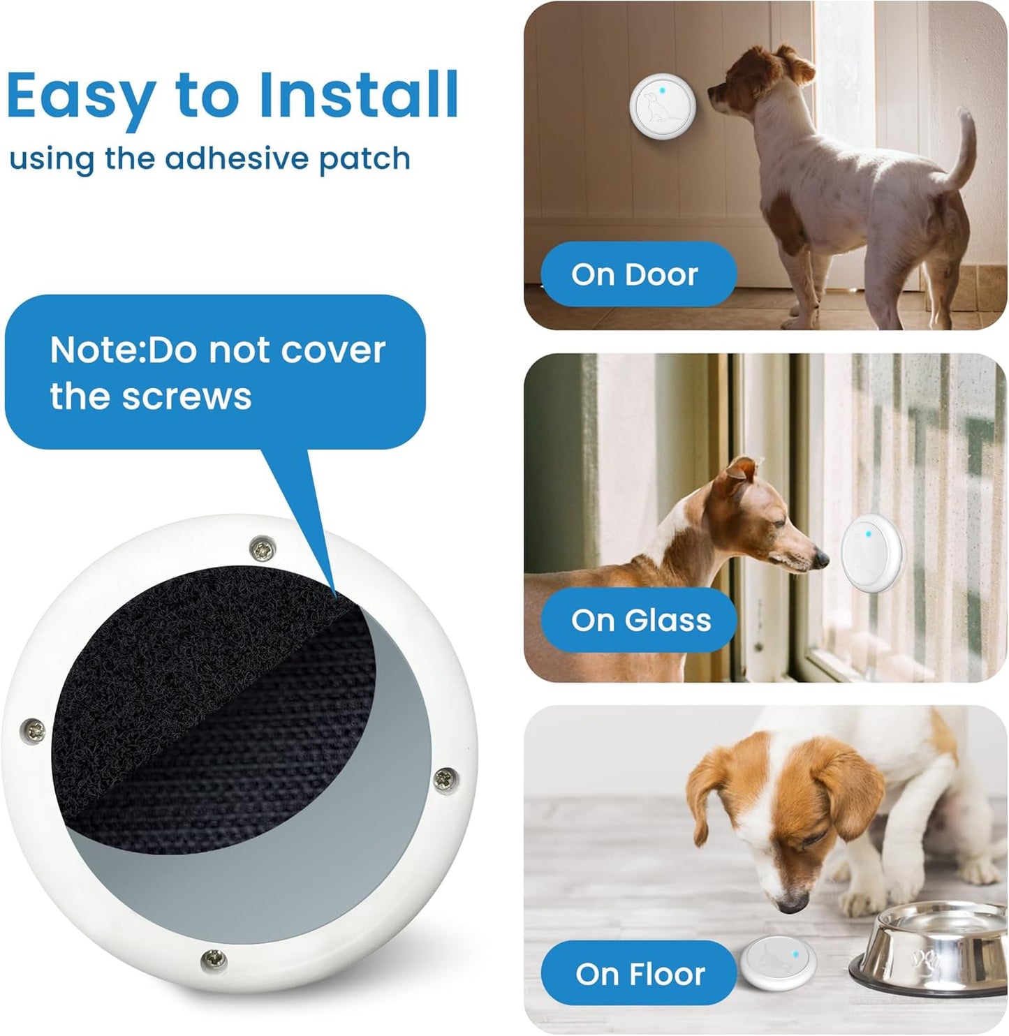Dog Bells to Go Outside, Wireless Doggie Door Bell Operating at 1000 Feet with IP65 Waterproof Touch Button, 32 Melodies & 4 Notification Modes