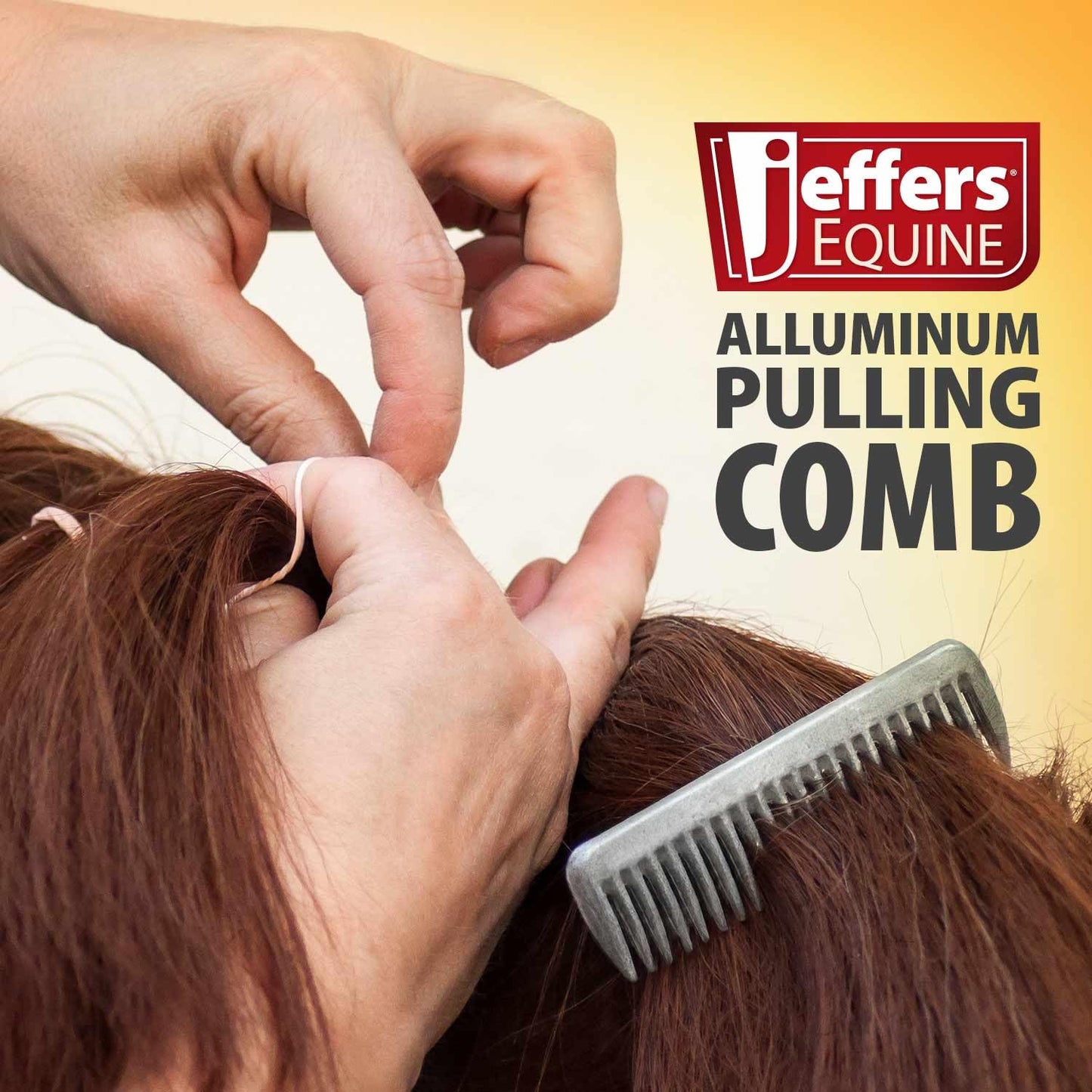 Jeffers Equine Aluminum Pulling Comb – Lightweight Mane & Tail Grooming Comb for Horses – Detangling, Thinning, Equestrian Grooming Tool for Barn, Travel, Show, Tack Kit, Horse Care, Gifts