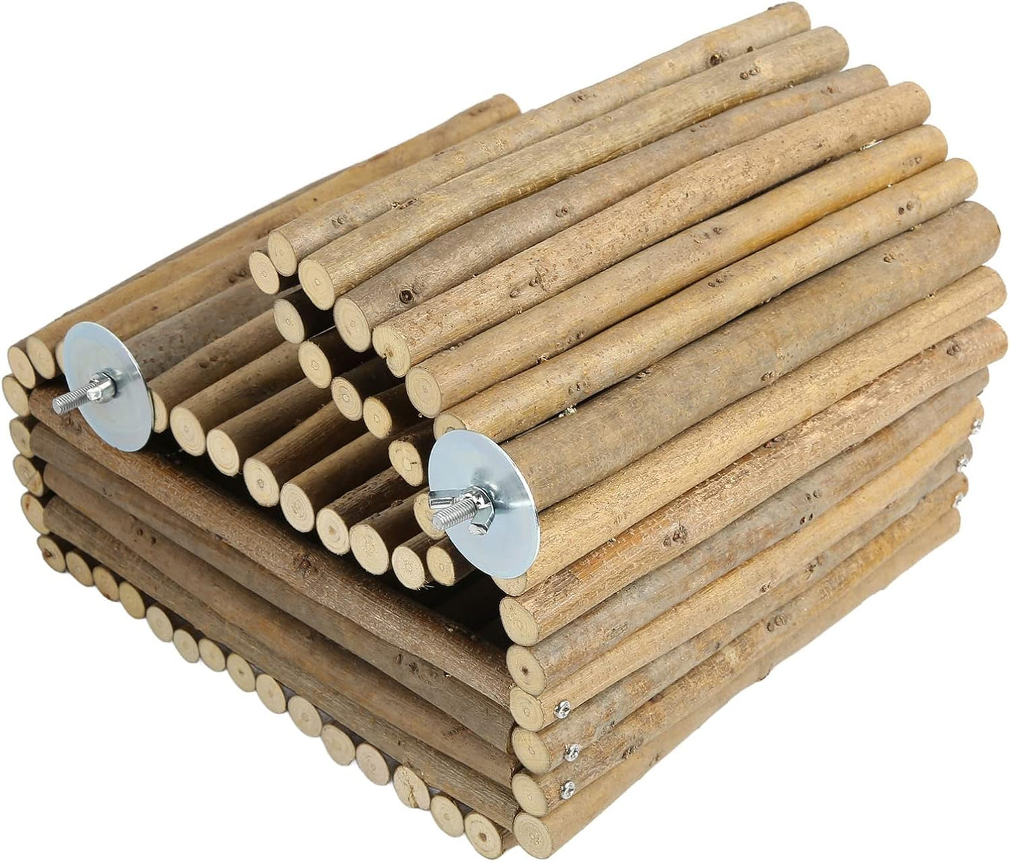 Wooden Rabbit House Hanging Hideout, Natural Wood Small Animal Hut, Well Ventilated Wooden Nest for Rabbit Chinchilla Guinea Pig, Safe Non Pet Habitat with Easy Install