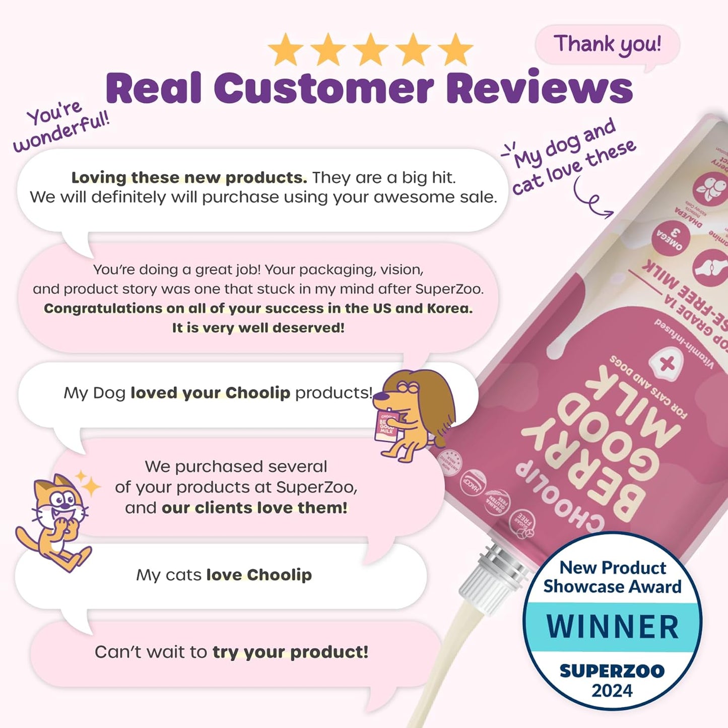 Choolip Berry Good Milk – 10-Pack Lactose-Free Vitamin Milk for Cats & Dogs | Vet-Formulated Pet Drink Supporting Urinary, Joint & Digestive Health | Grain-Free, Ready to Serve