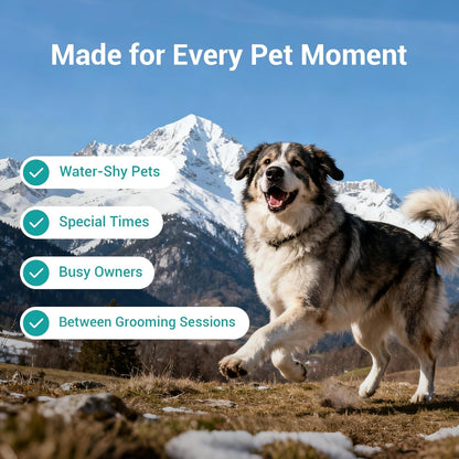 Pet Glove Wipes for Dogs & Cats – Extra Thick Rinse-Free Mittens, Hypoallergenic, Cleansing & Deodorizing, Optional No-Rinse Foam Mousse for Deeper Cleaning, Ideal for Playful & Large Dogs