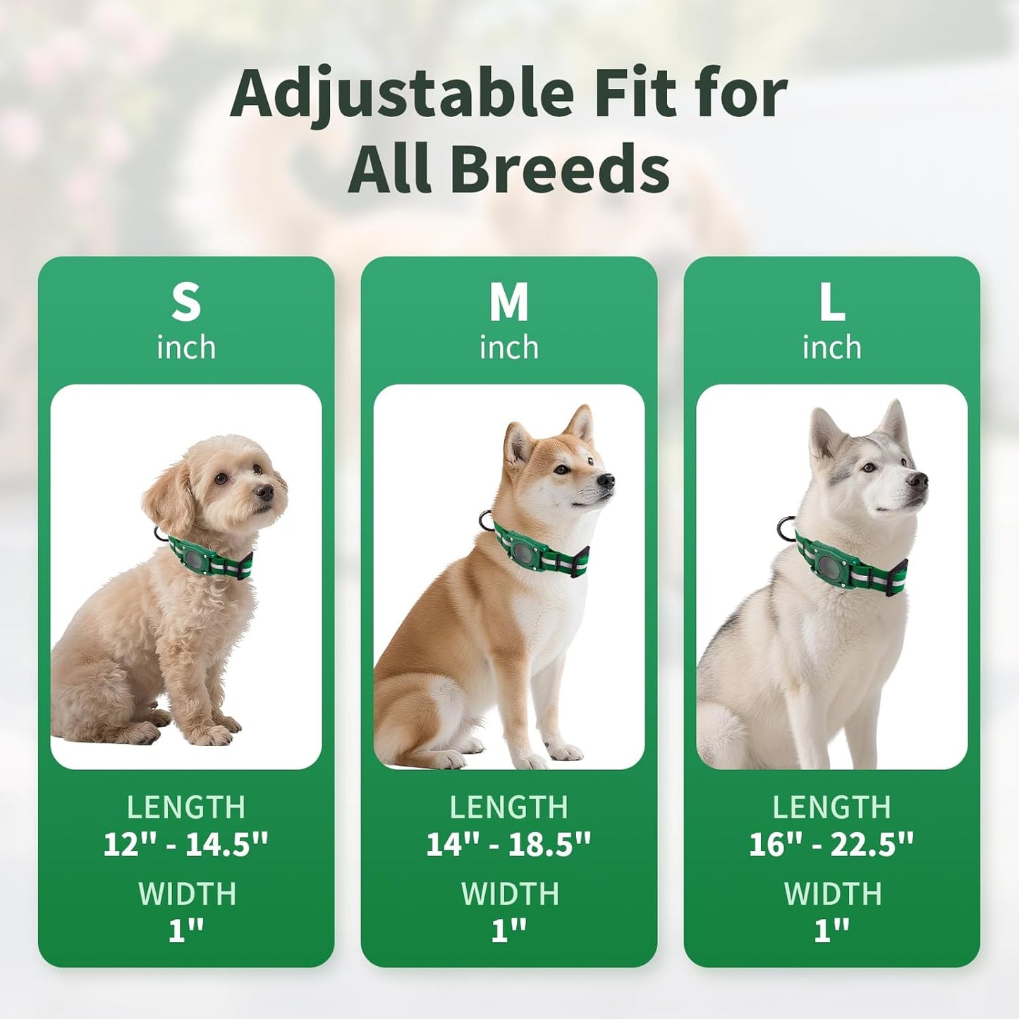 Dog Collar with AirTag Holder - IP68 Waterproof, Odorproof, Tearproof, Reflective, Adjustable Biothane AirTag Dog Collar by PetIsay(Red, M)