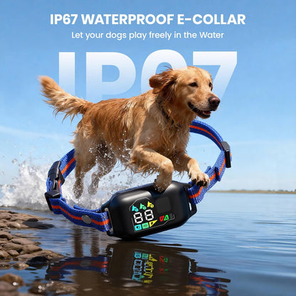 2-in-1 Dog Shock Collar and Bark Collar with Remote Control, Dog Training Collar Remote 3300FT, IP67 Waterproof, Dog Shock Collar for Large Medium Small Size Dog, Dog Bark Collar with Flashing Light