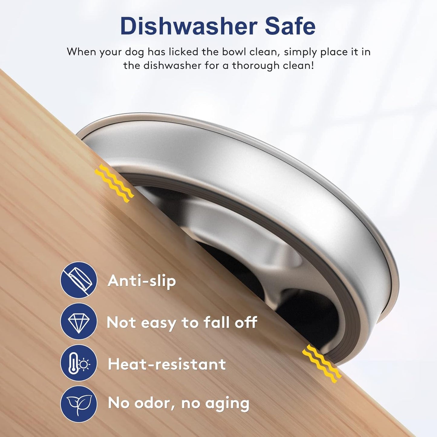 Slow Feeder Dog Bowl Stainless Steel, 2 Cups Metal Non-Slip Dog Food Bowls, Dogs Water Bowl for Small & Medium Sized Dogs, Fun Bloat Stop Pet Bowl for Fast Eaters, Slows Down Pets Eating