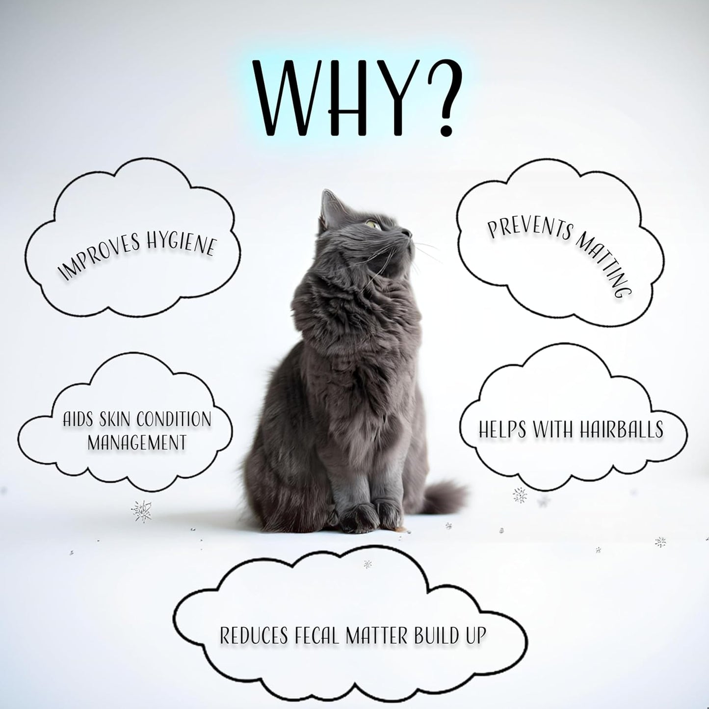 2 in 1 Cat Butt Trimmer & Vacuum, Low Noise Vacuum Suction, 2-Speed Quiet Pet Groomer, USB Rechargeable