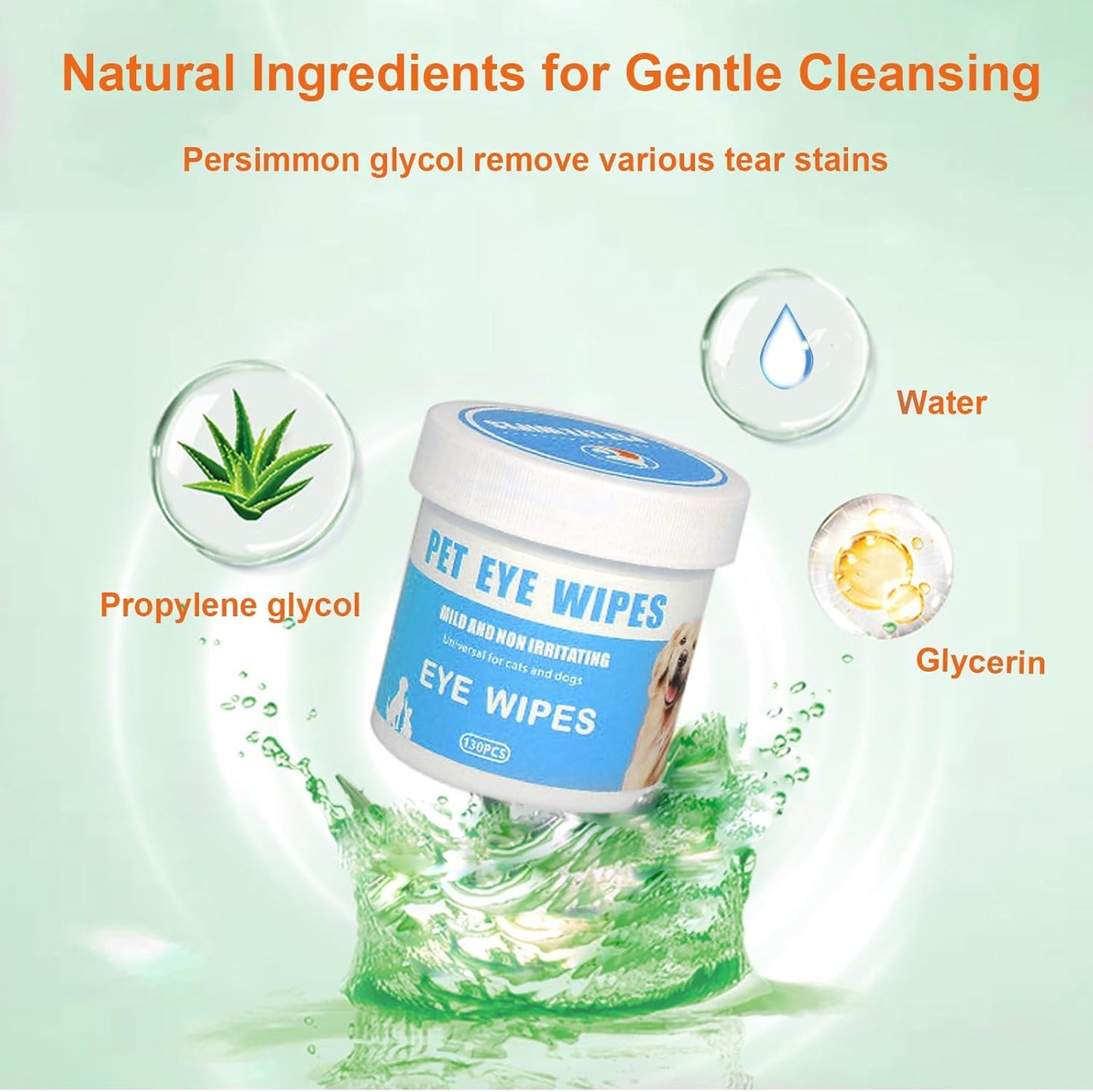 Lick Mat for Dogs, Dog Lick Mat with Suction Cups and Pet Eye Wipes for Dogs, Natural Dog Wipes for Paws and Butt