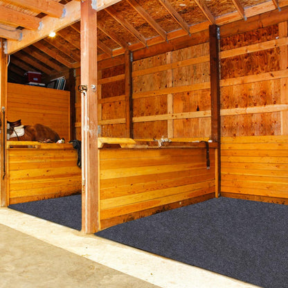 Under Horse/Stable Mats，Horse shed Floor mat——Backing Prevents Liquid Penetration,Duty Stall Mats for Floor Surface,Soft Material, Non-Slip Backing，Washable,Keeps Stable Floors Clean(6 x 8 FT)
