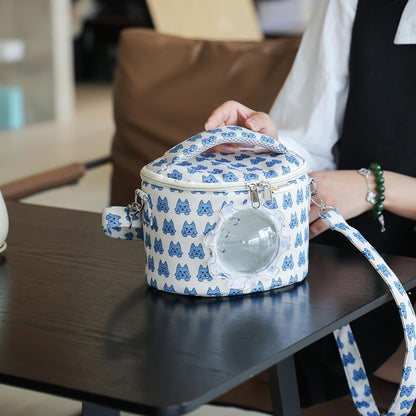 Bunny Carrier, Guinea Pig Carrier,Small Animal Carrier Backpack for Rabbit,Rat, Lizard,Hamster,Kitten.This breathablepet Travel Bag is Perfect for Travel and Outdoor Activities.(Blue)