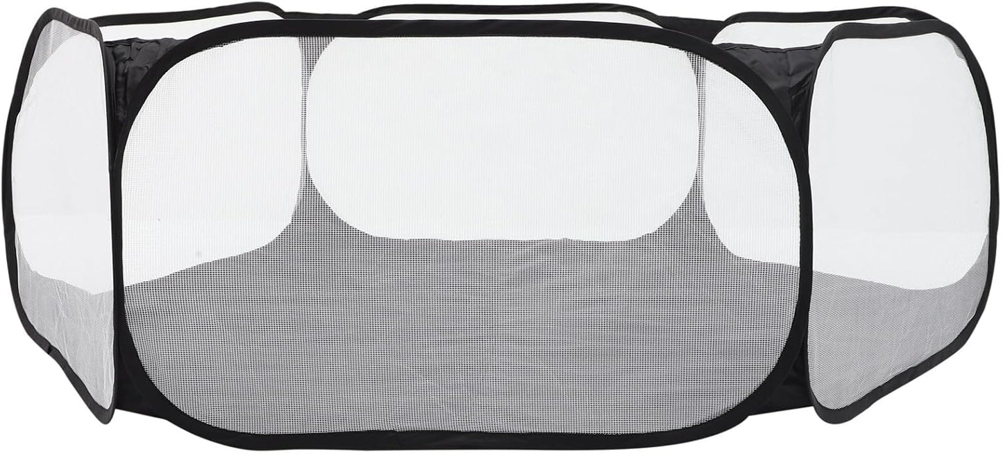 ERINGOGO Foldable Hexagonal Pet Playpen Fence, Breathable Safety Playpen with Wear-Resistant Polyester Mesh, Small Indoor Puppy and Cat Pen for Escape Prevention and Play