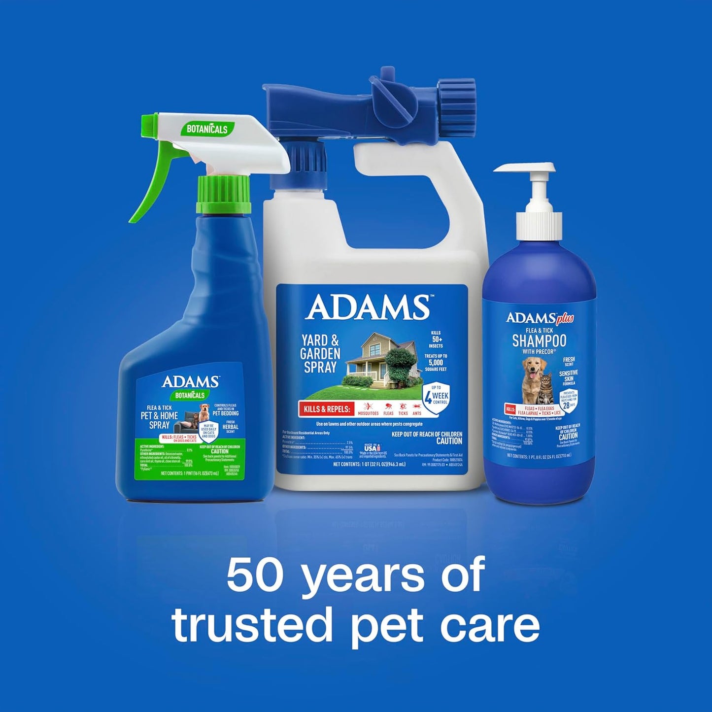 ADAMS Plus Flea & Tick Shampoo with Precor IGR for Cats, Kittens, Dogs & Puppies Over 12 Weeks of Age, Sensitive Skin Flea Treatment, Kills Adult Fleas, Flea Eggs, Ticks, and Lice, 24 Ounces