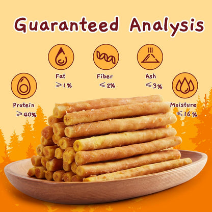 Jungle Calling Collagen Sticks for Dogs, Chicken Flavored Chews, Long Lasting Rawhide Alternative Treats for Small Medium Dog, Healthy Chew Bones, 5 Inch 10.6 oz