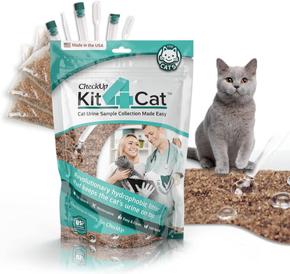 KIT4CAT 2lb Hydrophobic Litter Sand Cat Urine Sample Collection Kit (3 x 11oz Bags)
