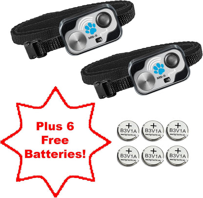 Genuine MS-5 Automatic Pet Door Collars from High Tech Pet Brand - Combo Pack or 2 Collars and 6 Free Batteries