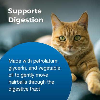 PetAg Hairball Solution Gel Supplement for Cats - 3.5 oz, Pack of 2 - Helps Prevent and Reduce Hairballs in Cats 6 Months and Older