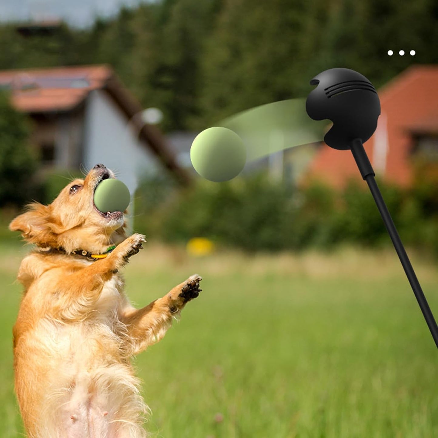 Thrower Stick – Carbon Fiber Silicone 60cm | Ball Thrower Stick| Anti-Slip Handle Retractable Puppy Ball Throwing St-ick for Large Dogs Outdoor Play