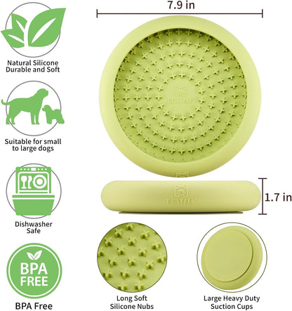 Dog Lick Bowl, Bestalk Anxiety Relief Slow Feeder Dog Lick Mat Treat Dispenser, Non-Slip Licking Bowl Enrichment Toys, BPA Free Silicone, Dishwasher Safe