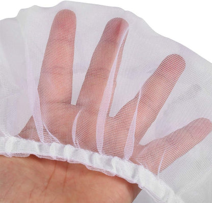 Birdcage Nylon Mesh Net Cover Guard Pet Birds Parrot Cage Seed Catcher Soft Ventilated Birdcage Skirt M Size(White)