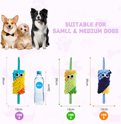 Dog Tug Toy, Squeaky Dog Toys with 2 Handles, Perfect for Interactive Tug of War, Fetch & Puppy Training, Durable Pull Rope Toy for Small Medium Dogs (Yellow)