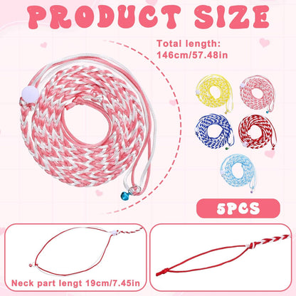 5 Pieces Adjustable Hamster Rat Leash Hamster Harness Small Animal Bell for Ferret Walking Pet Mouse Gerbil Small Animal