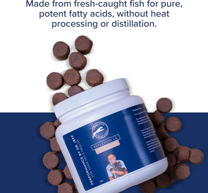 Dr. Jeff Werber Replenish Omega 3 Fatty Acid Chew for Pets & Dogs - Soft Fish Oil Chews with Natural Ingredients for Boosting Immune System and Regulating Inflammatory Response - 60 ct. (Small/Medium)