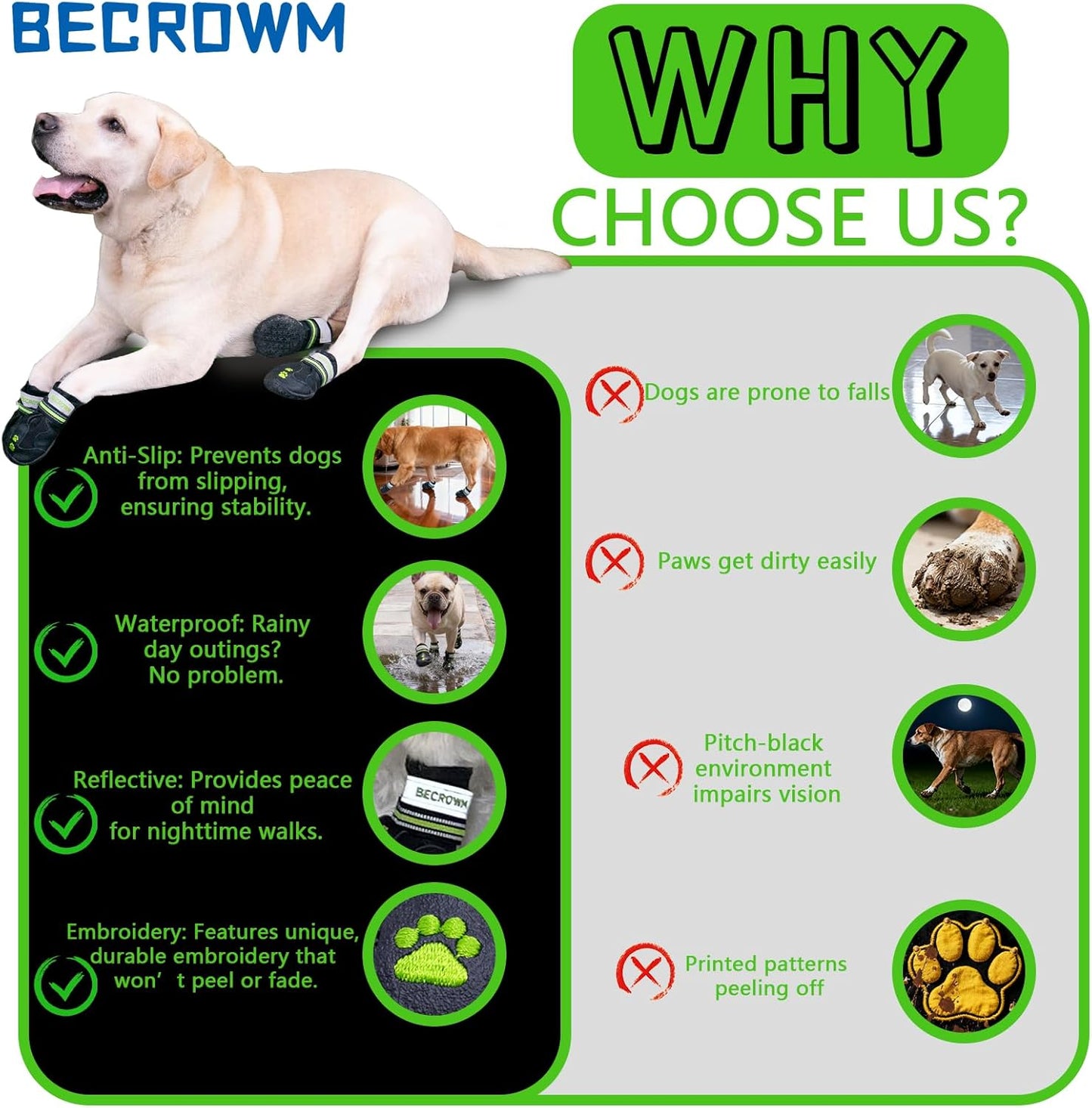 Waterproof Dog Boots+ Dog Toy (Elephant&Snail)