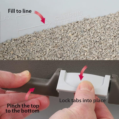 Omega Paw Roll 'n Clean Self Cleaning Litter Box, Brown, Large