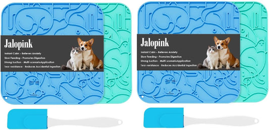 Lick Mat for Dogs & Cats,Dog Lick Mat with Suction Cups for Anxiety Relief, Slow Feeder Dog Licking mat, Puppy Lick mat for Bath Time, Grooming & Training (S & L)