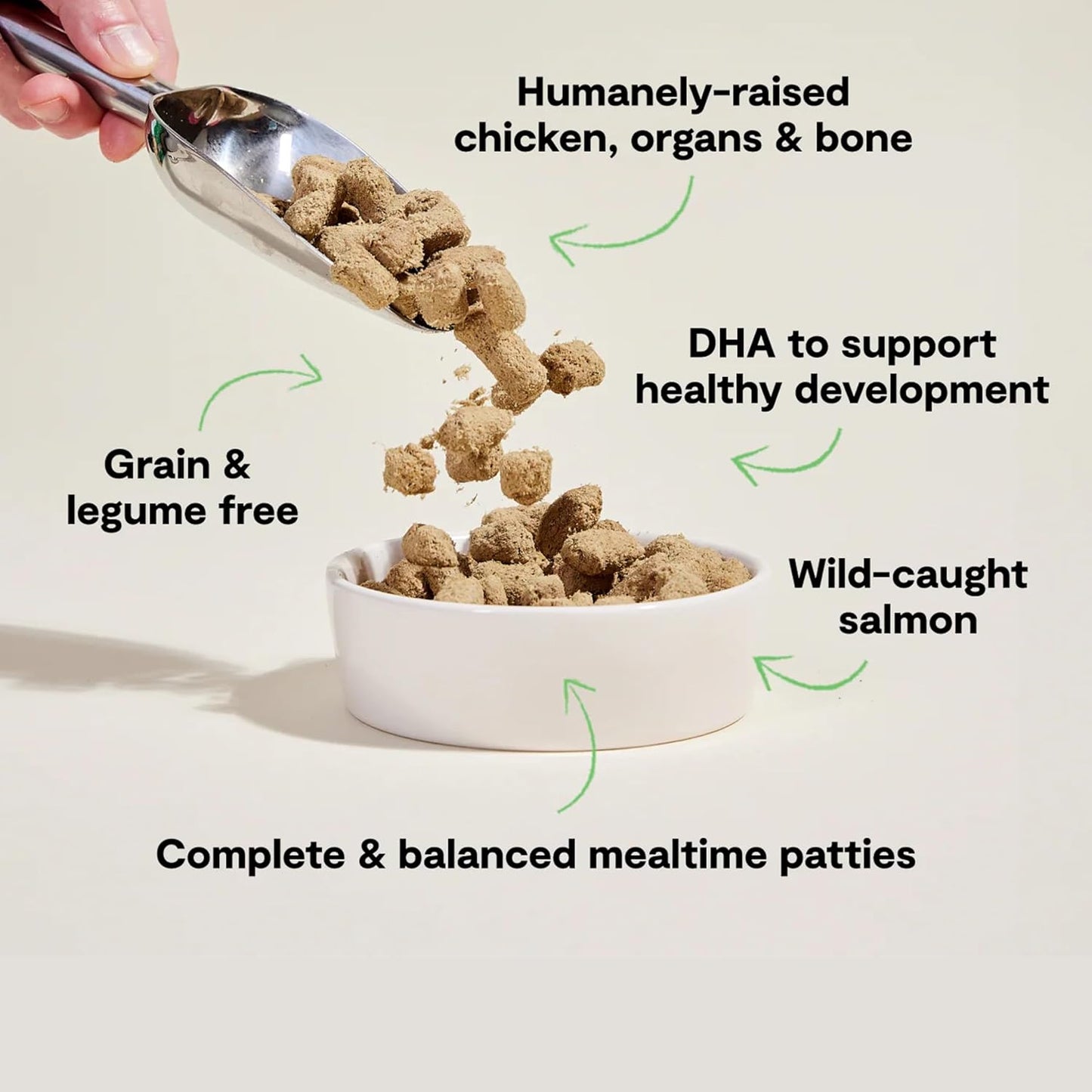 Open Farm, Freeze Dried Raw Puppy Food, Patties with 95% Meat, Organs & Bone, Complete Meal or Freeze Dried Dog Food Mixer, Chicken & Salmon Puppy Recipe, 10.5oz Bag