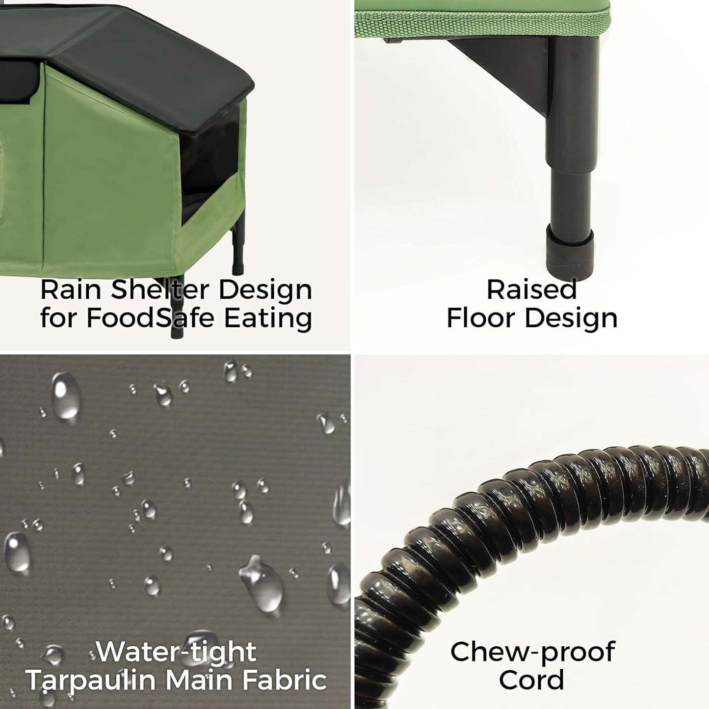 Heated Cat House for Outside, Outdoor Cat House Featuring Escape Door & Dinning Room in Winter, 100% Waterproof Cat Shelter with Heater for Strays, Ferals Barn Cat, Insulated Warm House