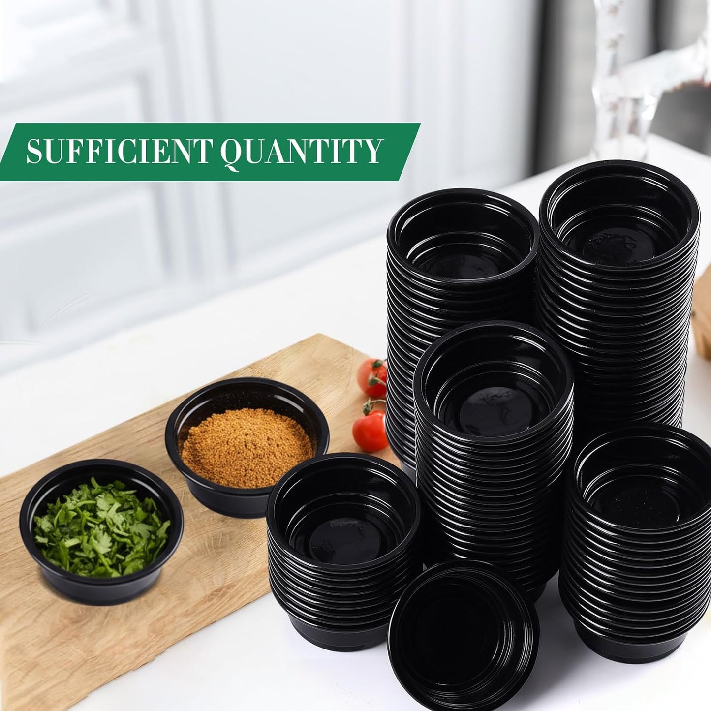 Maxcheck 500 Pcs 0.5 oz Gecko Feeding Cups Small Gecko Food and Water Cups Reptile Feeding Bowls Plastic Bearded Dragon Food Bowl for Lizard Small Pet Ledge Accessories (Black)