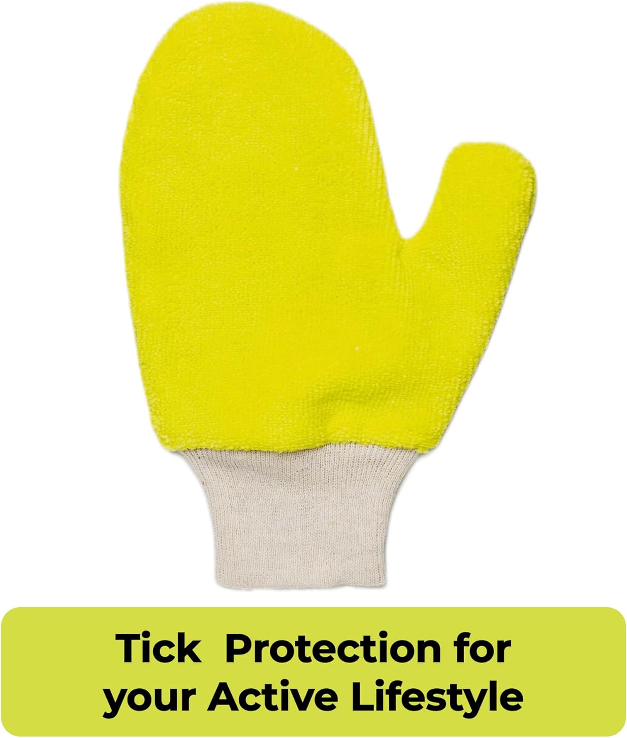 TiCK MiTT Yellow Tick Removal Glove for Humans & Pets - Safely Remove Ticks Effortlessly, Chemical-Free, Durable, Portable Tick Management Tool for Outdoor Adventures & Everyday Use