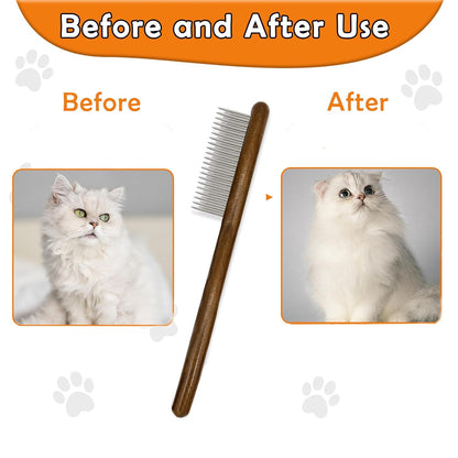 Wooden Dog Cat Flea Comb for Small Pets,Gift for Pet Owners