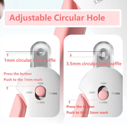 Pets Nail Clippers and Trimmers for Indoor Cats & Small Animals, Safety Lock and Nail File, Nail Trimmer & Claw Scissors for Home Grooming - Professional Grooming Tool for Pets (Pink)