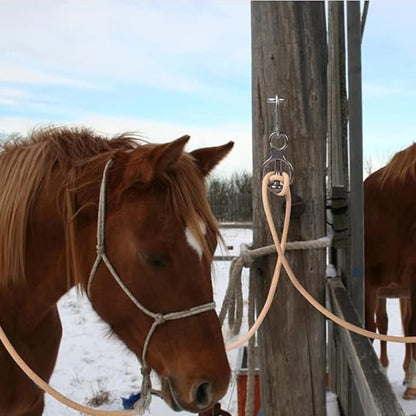 Horse Tie Ring - for Horses, Horse Tack and Supplies Animal Accessories, Animal Ties Rings Prevents Horses from Pulling Back Sturdy Stainless Steel for Horsee Care