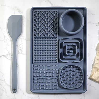 Slow Feeder Dog Bowls Silicone Bowl with Non-Slip Rubber Base Lick Mat for Dogs Snuffle Mat for Pet Smell Training Interactive Sniff Mat for Slow Eating