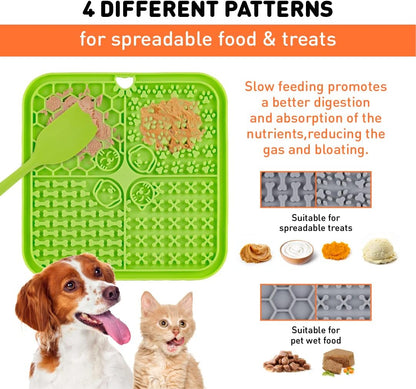 INSPECTOR TAIL Cooling Mat + String Bag + 2 Lick Mats + Collapsible Bowl + Spatula | Medium Dogs Supplies Starter Kit