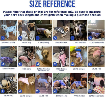 Lukovee Recovery Suit for Dogs, Zipper On Recovery Suit for Female Male Dog, Onesie Abdominal Wounds Cone E-Collar Alternative Prevent Licking Spay Recovery Suit (Small, Purple Tie-dye)