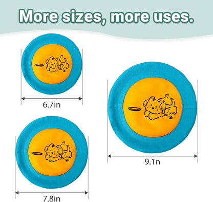 3 Packs Nylon Interactive Dog Flying Disc - Floating Dog Toys for Aggressive chewers - Water Toys for Dogs