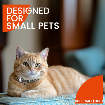 Airtag Cat Collar Breakaway, Reflective Cat Collars with Apple Airtag Holder, Adjustable Kitten Collar with Bells Black