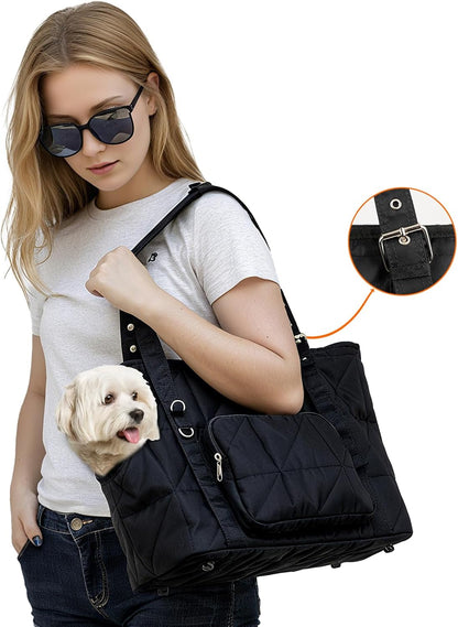 Dog Carriers for Small Dogs Pet Carrier Purse for Puppy and Cats Up to 10 lbs Stylish Tote Bag with Pockets Adjustable Shoulder Strap for Travel/Shopping