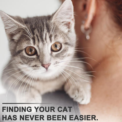 Reflective AirTag Cat Collar, Integrated Cat Tracker Collar with Air Tag Holder and Bell, Safety Elastic Band Cat GPS Collars for Girl Boy Cats, Kittens and Puppies (Olive,S)