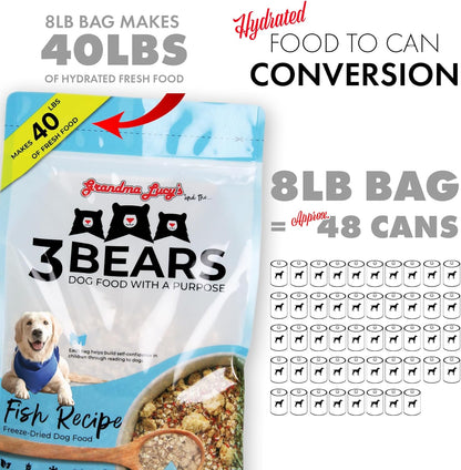 3 Bears Fish Dog Food - 8lb
