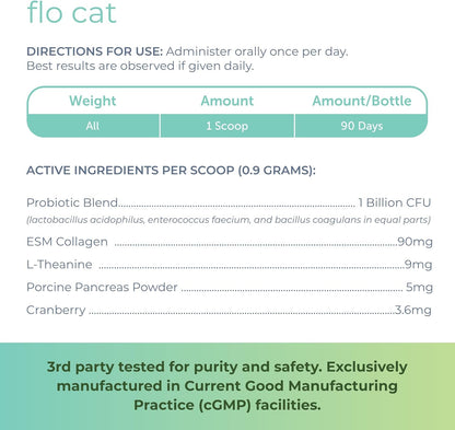 Flo Cat Cranberry Supplement for Cats by Veterinarian Recommended Solutions - Bladder Control for Cats - Urinary Tract Support - Cranberry Chews - Immune & Gut Support