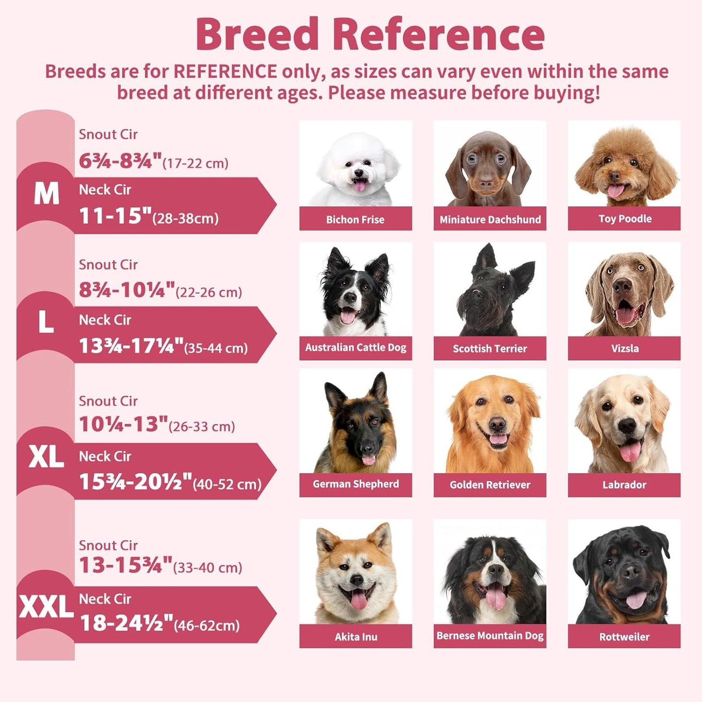 BARKLESS Sturdy No Pull Head Collar for Medium Large Dogs, Gentle Reflective Head Halter with Safety Link, Adjustable Nylon Dog Training Muzzle Leash for Walking Control (Hot Pink, XL)