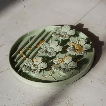 Hide & Seek Slow Feeder - Sage Green - Dog & Pet, Meal & Treat Feeding Accessory, Fits in Most 8" Bowls, Suction Base, Food-Grade Silicone