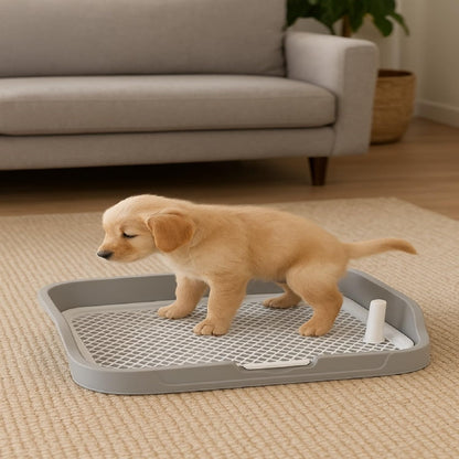 Dog Pee Pad Holder, XL Puppy Potty Training Tray, Indoor Dog Litter Box with Secure Pad Lock, Puppy Pads Holder for Small/Medium/Large Dogs, 21.6" x 17.7