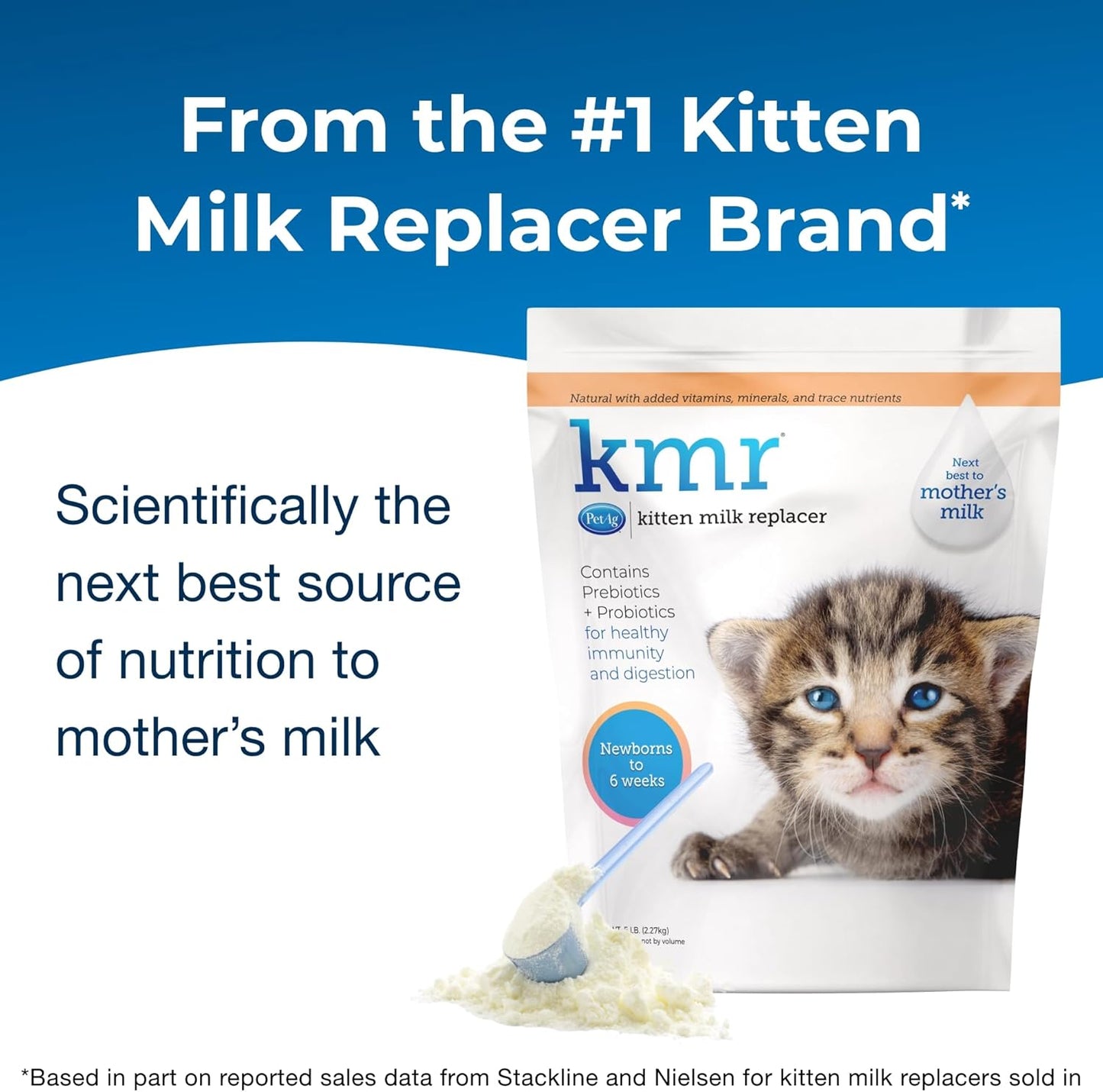 PetAg KMR Kitten Milk Replacer Powder (5 lb) + PetAg KMR 2nd Step Kitten Weaning Food (14 oz)