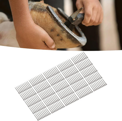 250PCS Horseshoe Nails, High Hardness Low Carbon Steel Farrier Tools, Portable Small Horse Shoeing Nails with Optimal Elasticity for Aluminum Alloy Horseshoes, Durable Animal Husba