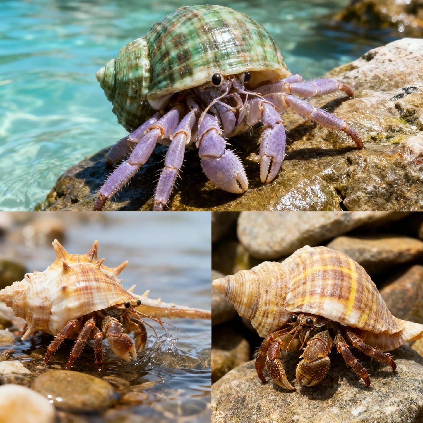 15 Pcs of Medium and Large Hermit Crab Shells Natural Conch Size 1.6-3.5 in, Opening Size 0.6-1.8in. Growth Turbo Shells Suitable for Natural Hermit Crab Supplies Conch Ornaments